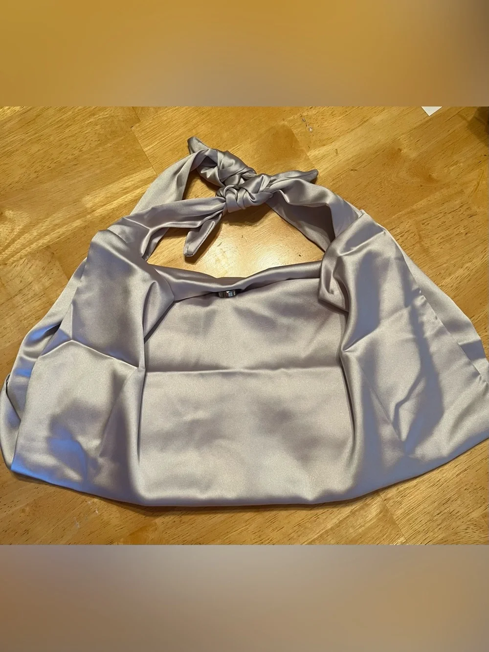 CLEARSTEM Satin Knot-Handle bag